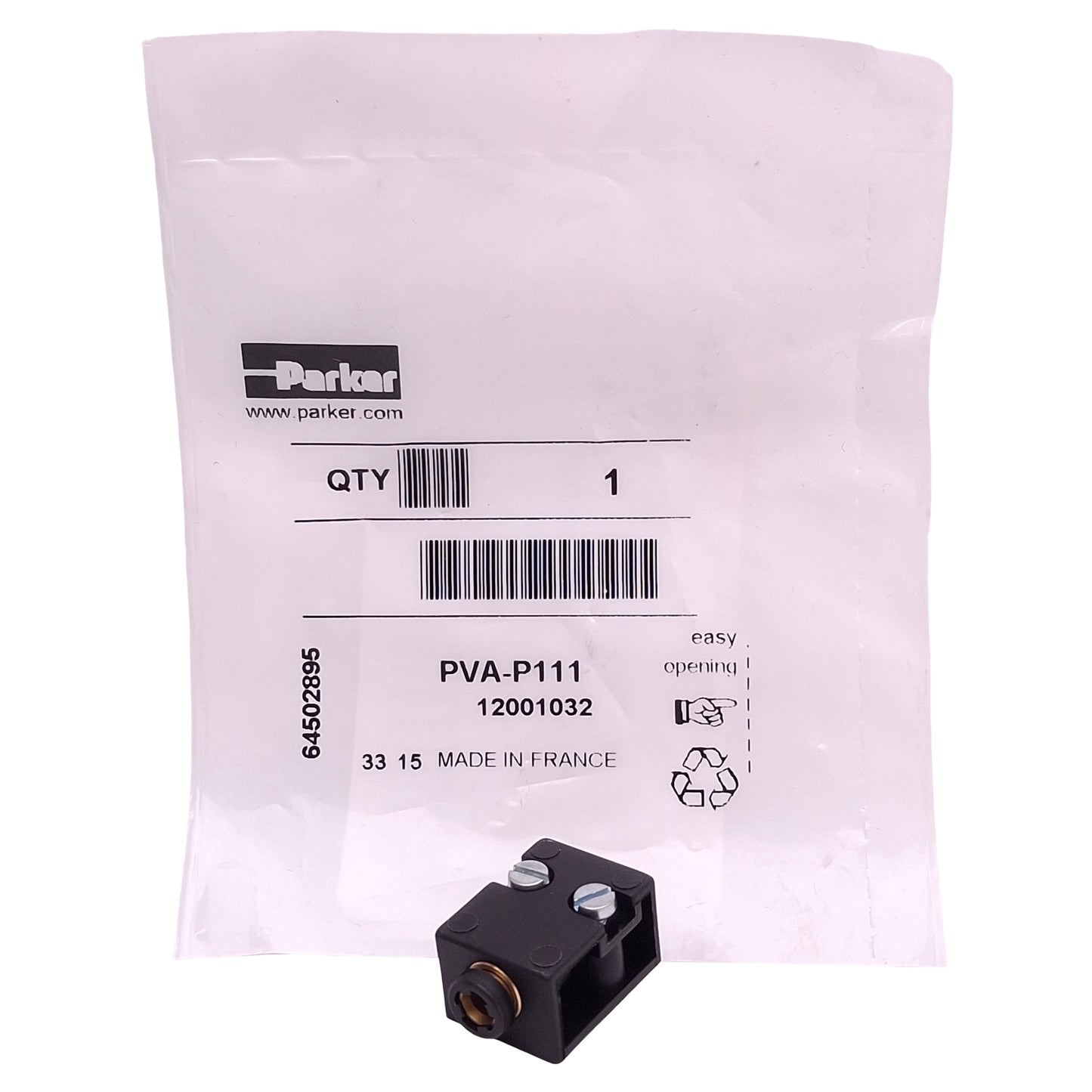 New Parker PVA-P111 Air-Pilot Actuator, For PVL-B/C Valve, ø4mm Push-In, 15mm