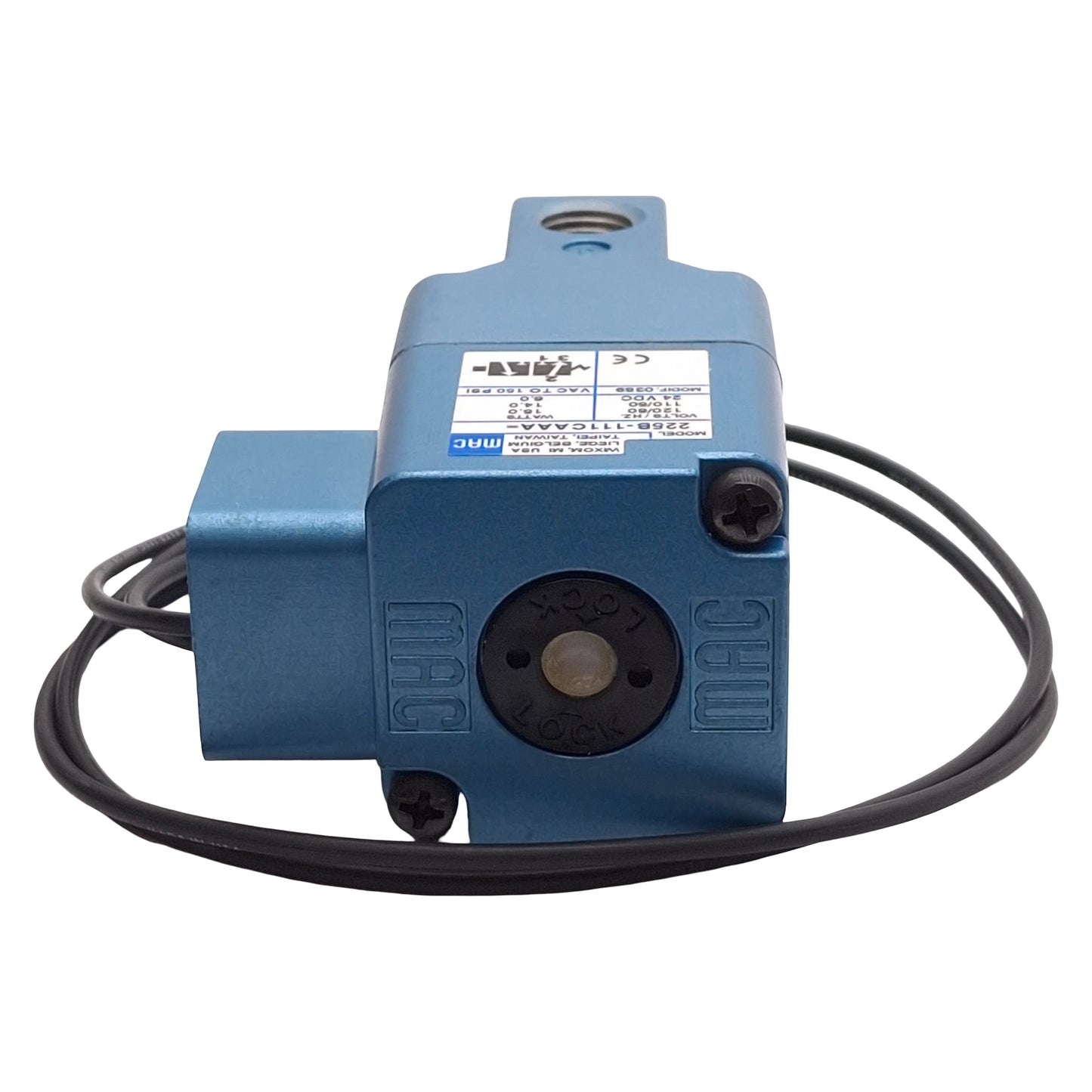 New – Open box Mac 225B-111CAAA Solenoid Valve, 3/2-Way, Vac~150psi, 1/4NPT, 120VAC/24VDC Coil