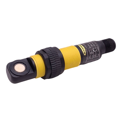 Used Banner S18UIARQ Ultrasonic Sensor, 30-300mm Range, 10-30VDC, 4-20mA, 5-Pin M12