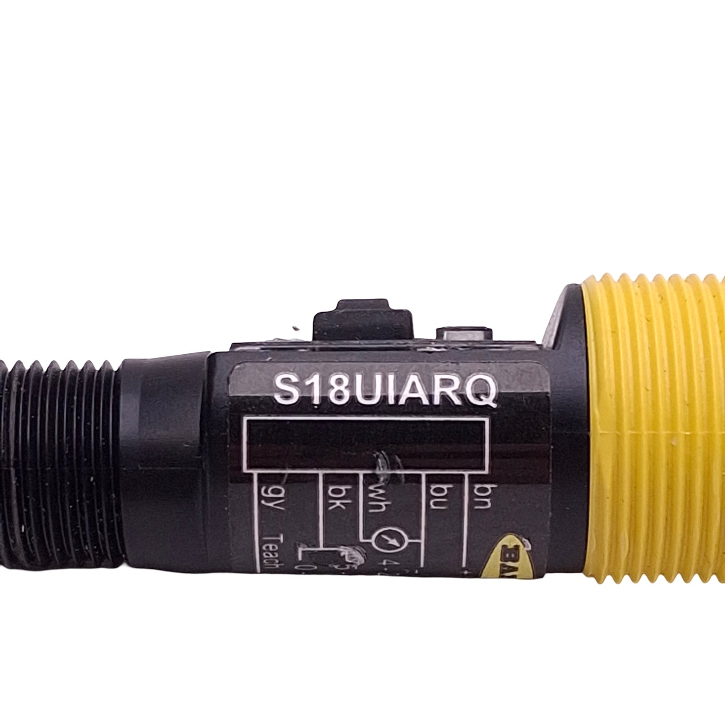 Used Banner S18UIARQ Ultrasonic Sensor, 30-300mm Range, 10-30VDC, 4-20mA, 5-Pin M12