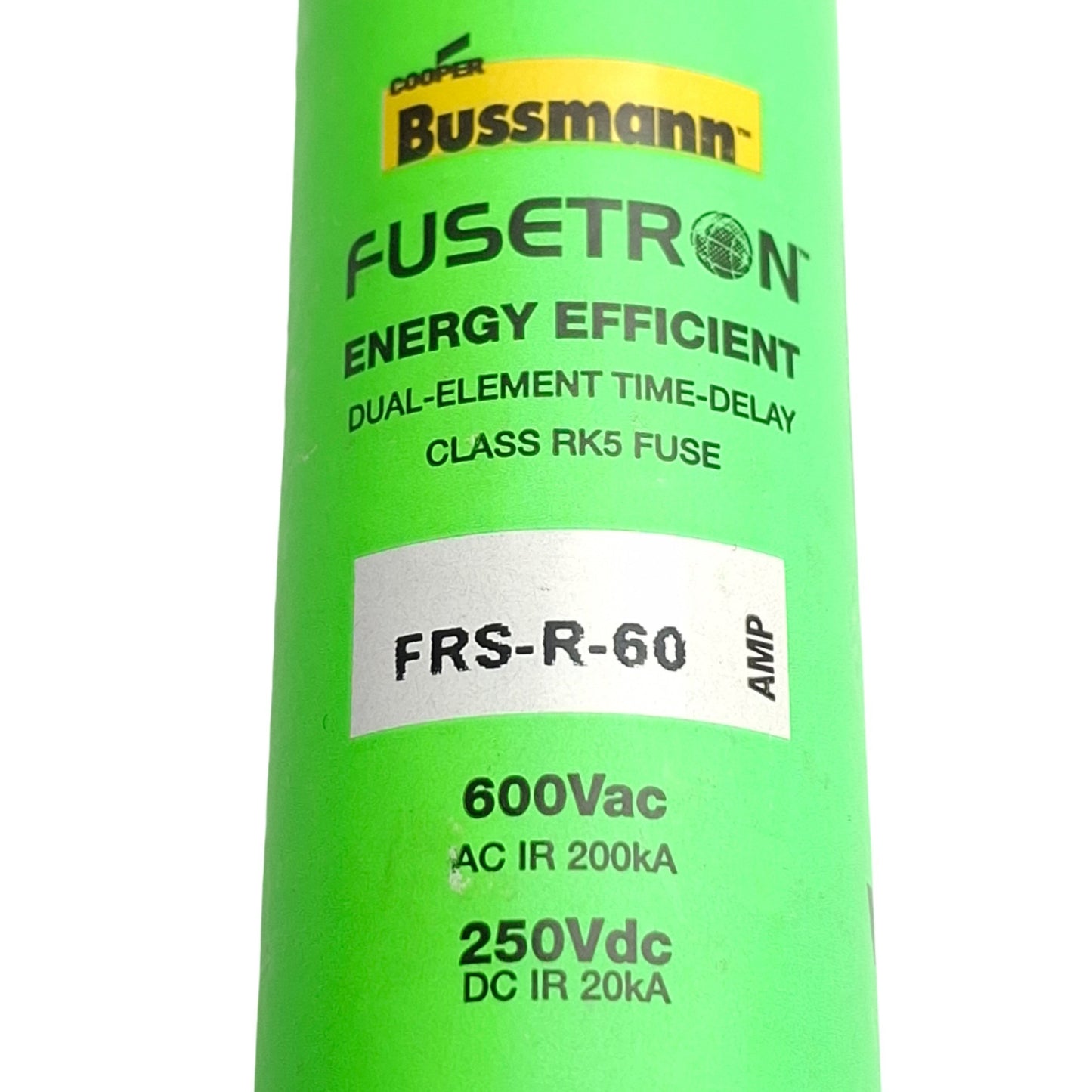 New – Open box Lot of 7 Bussmann FRS-R-60 Time-Delay Fuses, Dual Element, 600VAC, 300VDC, 60A