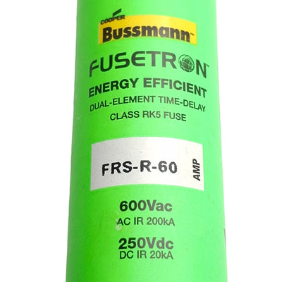 New – Open box Lot of 7 Bussmann FRS-R-60 Time-Delay Fuses, Dual Element, 600VAC, 300VDC, 60A