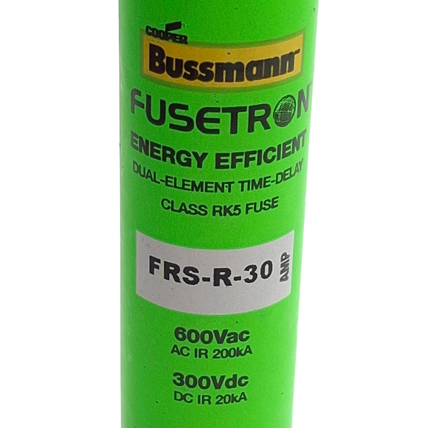 New – Open box Lot of 7 Bussmann FRS-R-30 Time-Delay Fuses, Dual Element, 600VAC, 300VDC, 30A