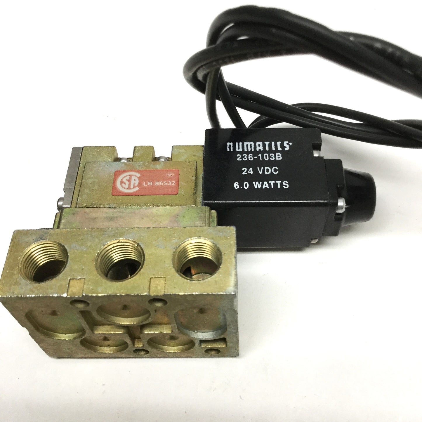 New – Open box Numatics 031SA446B Solenoid Valve, 5-Port 2-Position, G1/8 Ports, 24VDC Coil