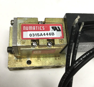 New – Open box Numatics 031SA446B Solenoid Valve, 5-Port 2-Position, G1/8 Ports, 24VDC Coil