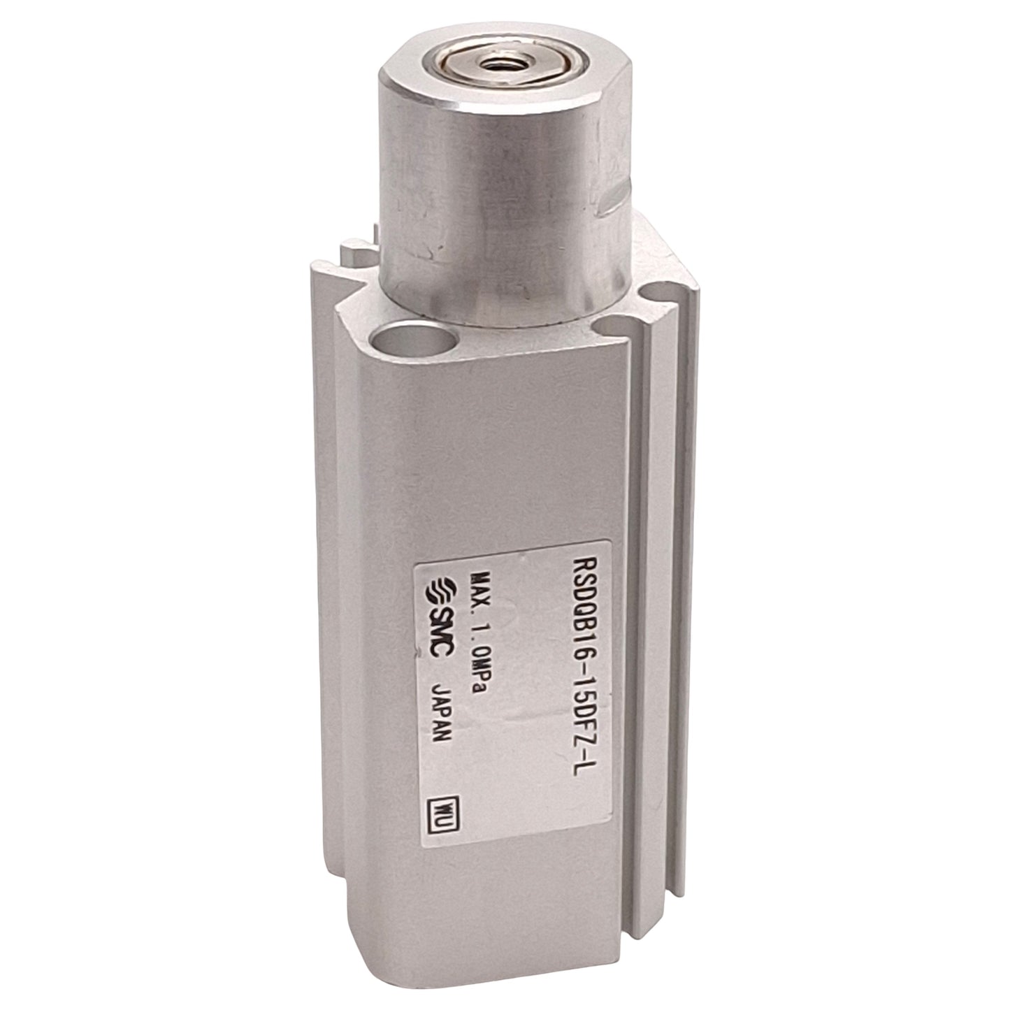 Used SMC RSDQB16-15DFZ-L Compact Stopper Cylinder ø16mm Bore, 15mm Stroke, 1.0MPa, M5