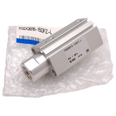 New SMC RSDQB16-15DFZ-L Compact Stopper Cylinder ø16mm Bore, 15mm Stroke, M5, 1.0MPa