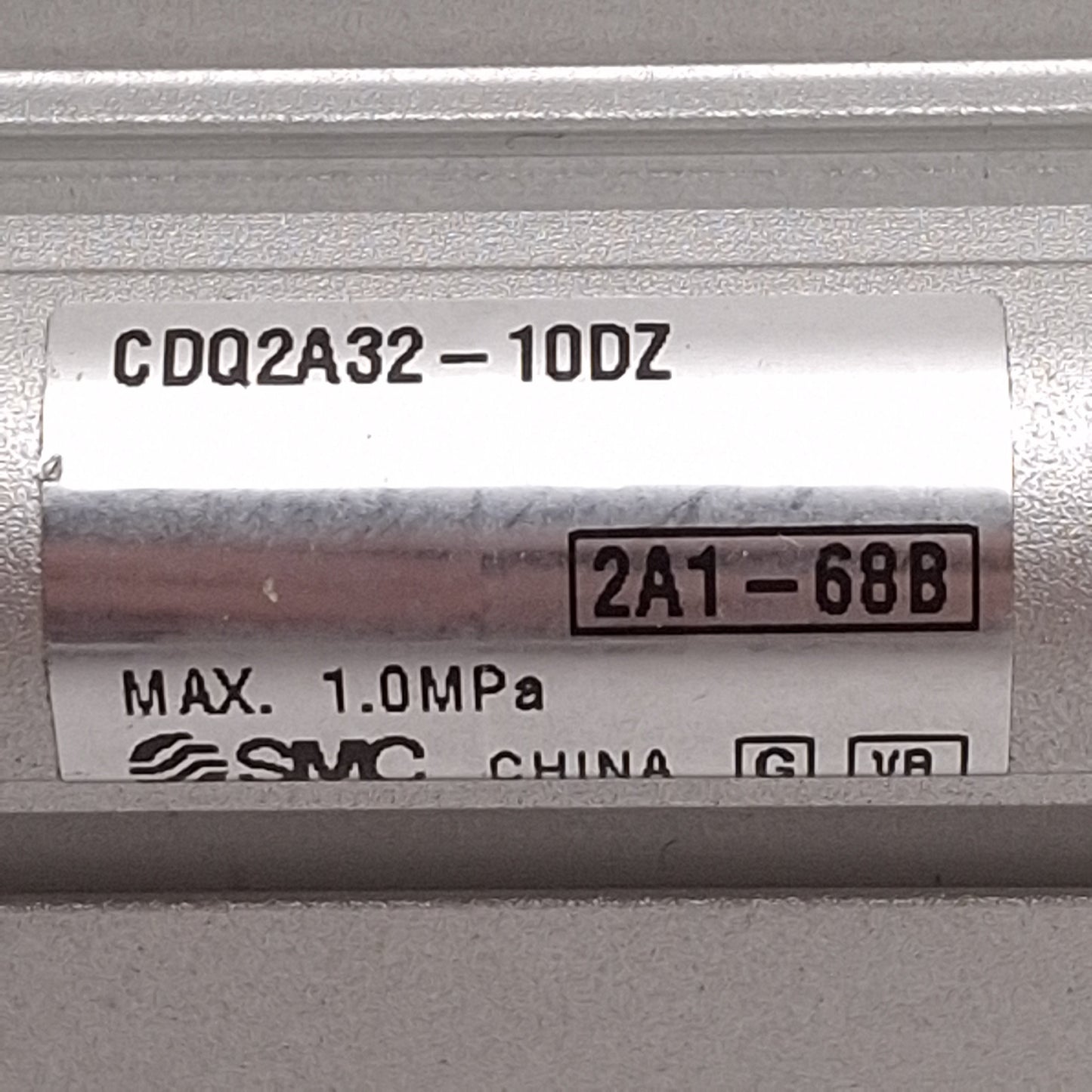 Used SMC CDQ2A32-10DZ Compact Cylinder, ø32mm Bore, 10mm Stroke, 1.0MPa, Rc1/8