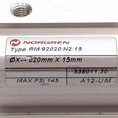 New IMI Norgren RM/92020/N2/15 Non-Rotating Compact Cylinder ø20mm Bore, 15mm Stroke
