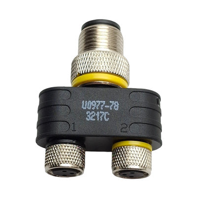 New – Open box Lot of 2 Turck YB2-FSM 4.4/2PKG3M U0977-78 Y-Splitter M12 4-Pin M to M8 3-Pin F