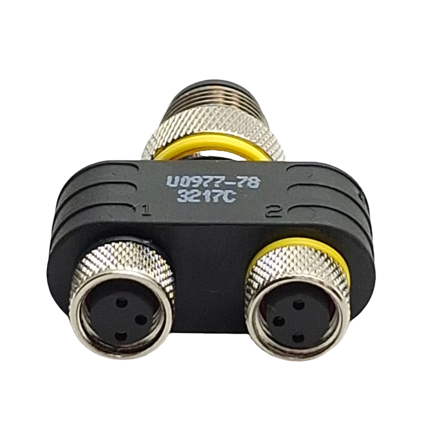 New – Open box Lot of 2 Turck YB2-FSM 4.4/2PKG3M U0977-78 Y-Splitter M12 4-Pin M to M8 3-Pin F