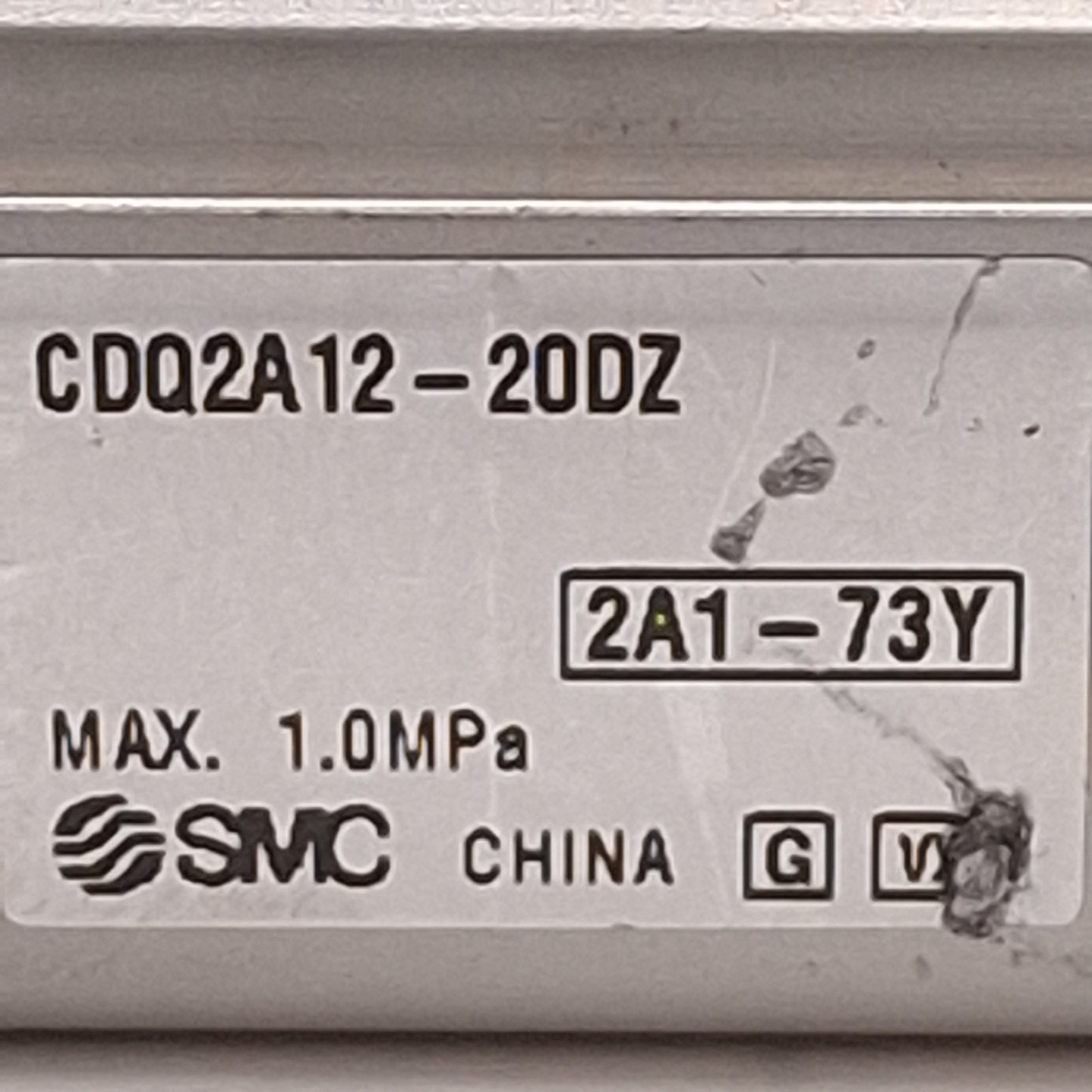Used Lot of 2 SMC CDQ2A12-20DZ Compact Cylinder, ø12mm Bore, 20mm Stroke, M5, 1.0MPa