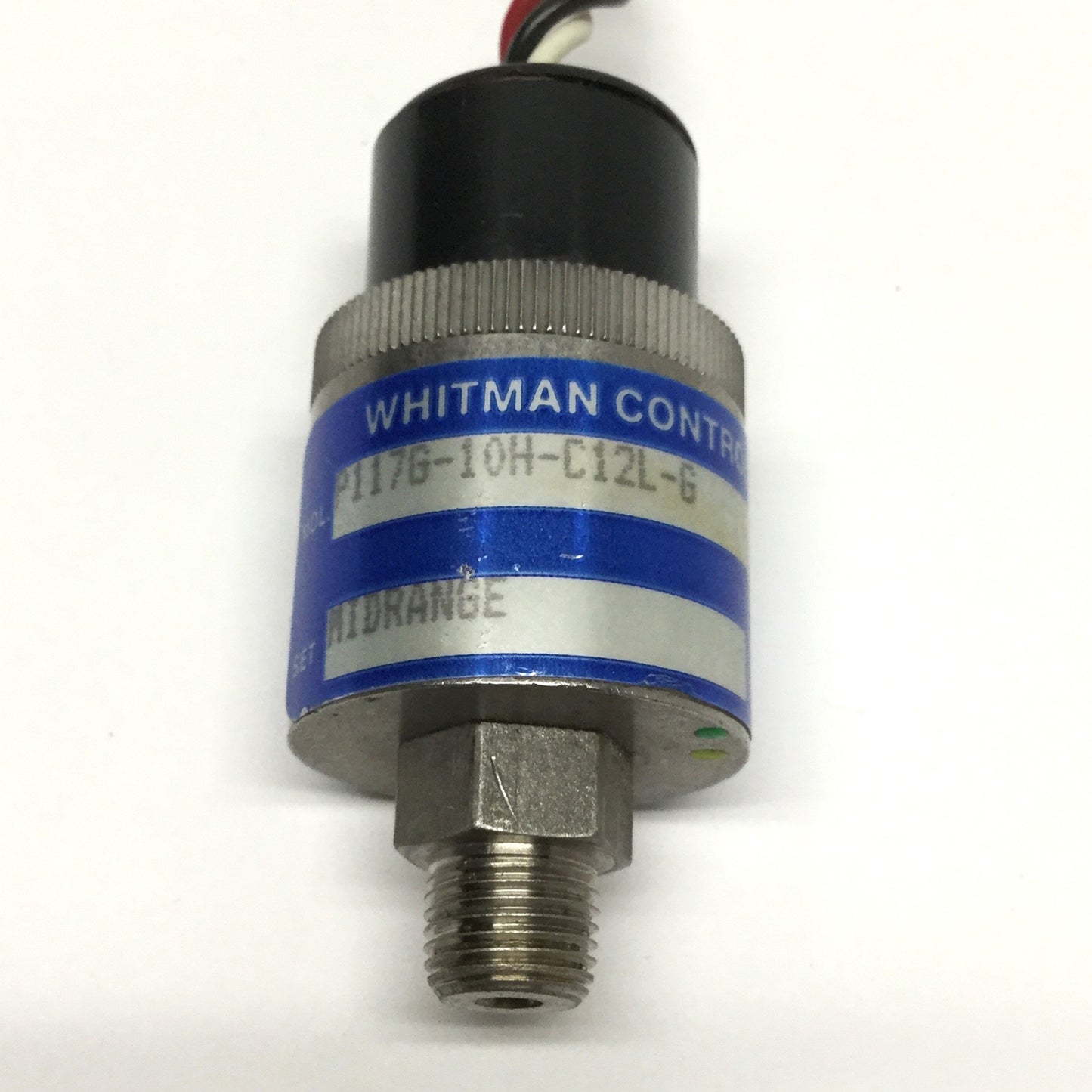 Used Whitman P117G-10H-C12L-G Pressure Switch, 4.5-100psi, 1/8" NPT, SPDT, 1A 115VAC
