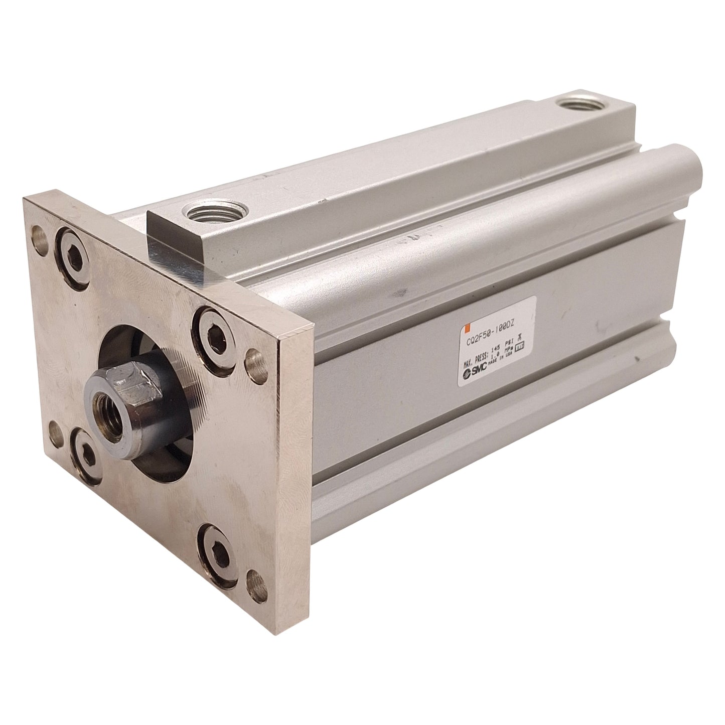 Used SMC CQ2F50-100DZ Compact Cylinder, ø50mm Bore, 100mm Stroke, Rc1/4, 1.0MPa