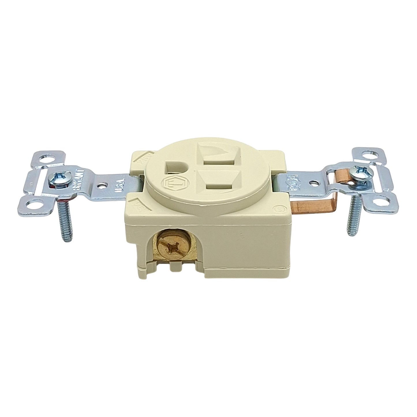 New Lot of 2 Bryant 5261-I Straight Blade Receptacle 2-Pole 3-Wire 15A 125VAC, 5-15R