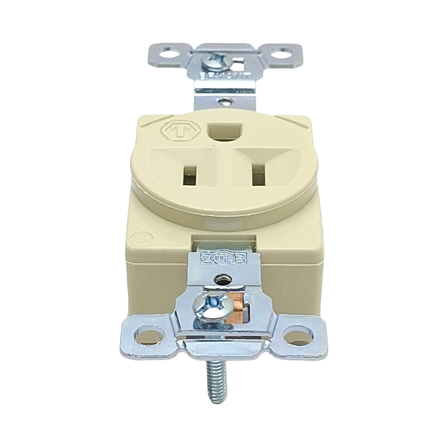 New Lot of 2 Bryant 5261-I Straight Blade Receptacle 2-Pole 3-Wire 15A 125VAC, 5-15R