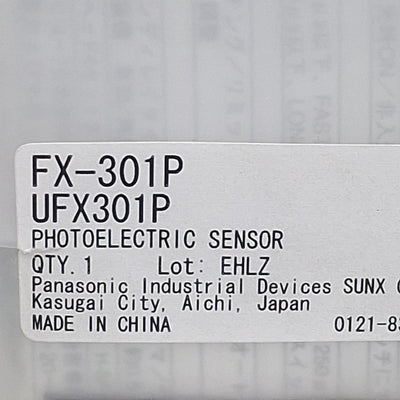 New Panasonic FX-301P Digital Fiber Sensor, PNP Open, 12-24VDC, 100mA, DIN Rail