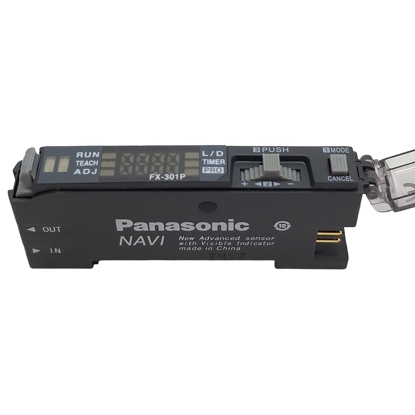 New Panasonic FX-301P Digital Fiber Sensor, PNP Open, 12-24VDC, 100mA, DIN Rail