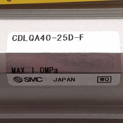 New – Open box SMC CDLQA40-25D-F Compact Cylinder w/ Lock, ø40mm Bore, 25mm Stroke, Rc1/8