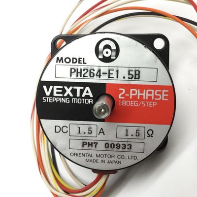New – Open box Oriental Vexta PH264-E1.5B Stepper Motor, 2-Phase, 1.8° Step, ⌀1/4" Double Shaft