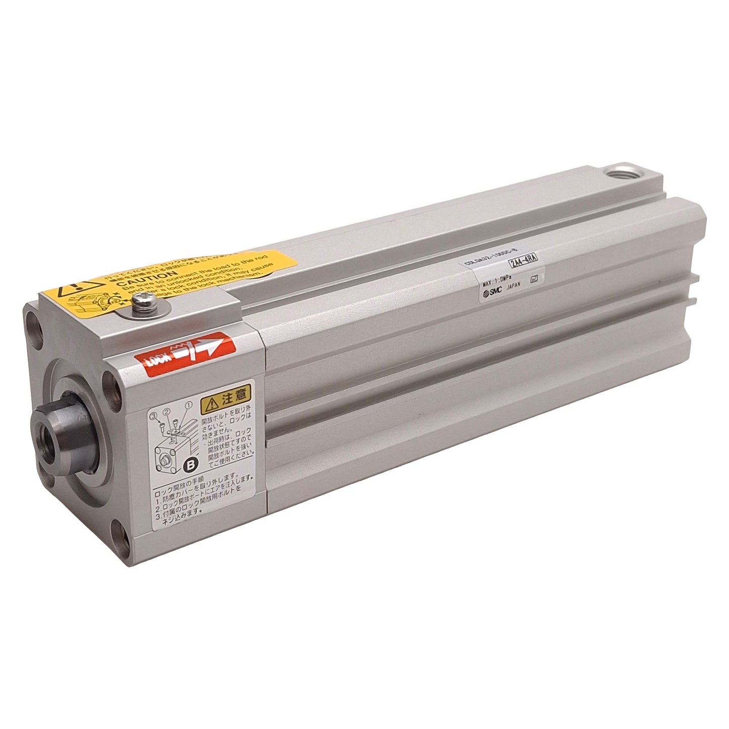 New SMC CDLQA32-100DC-B Compact Cylinder w/ Lock, ø32mm Bore, 100mm Stroke, Rc1/8