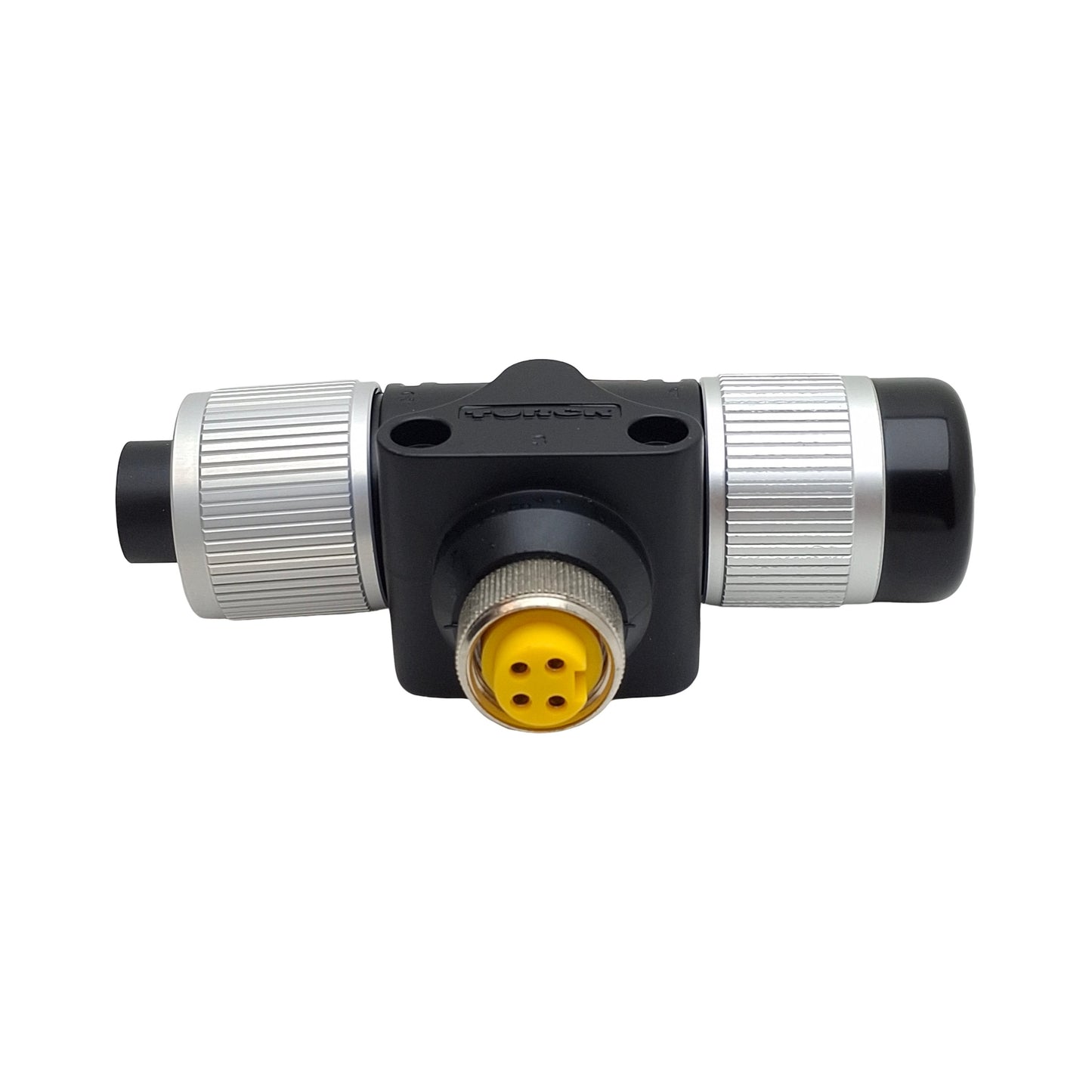 New Turck GSDA/GKDA/RKM 44 Power T-Splitter 4-Pin 1-3/8in M x 1-3/8in F x 7/8in F UN