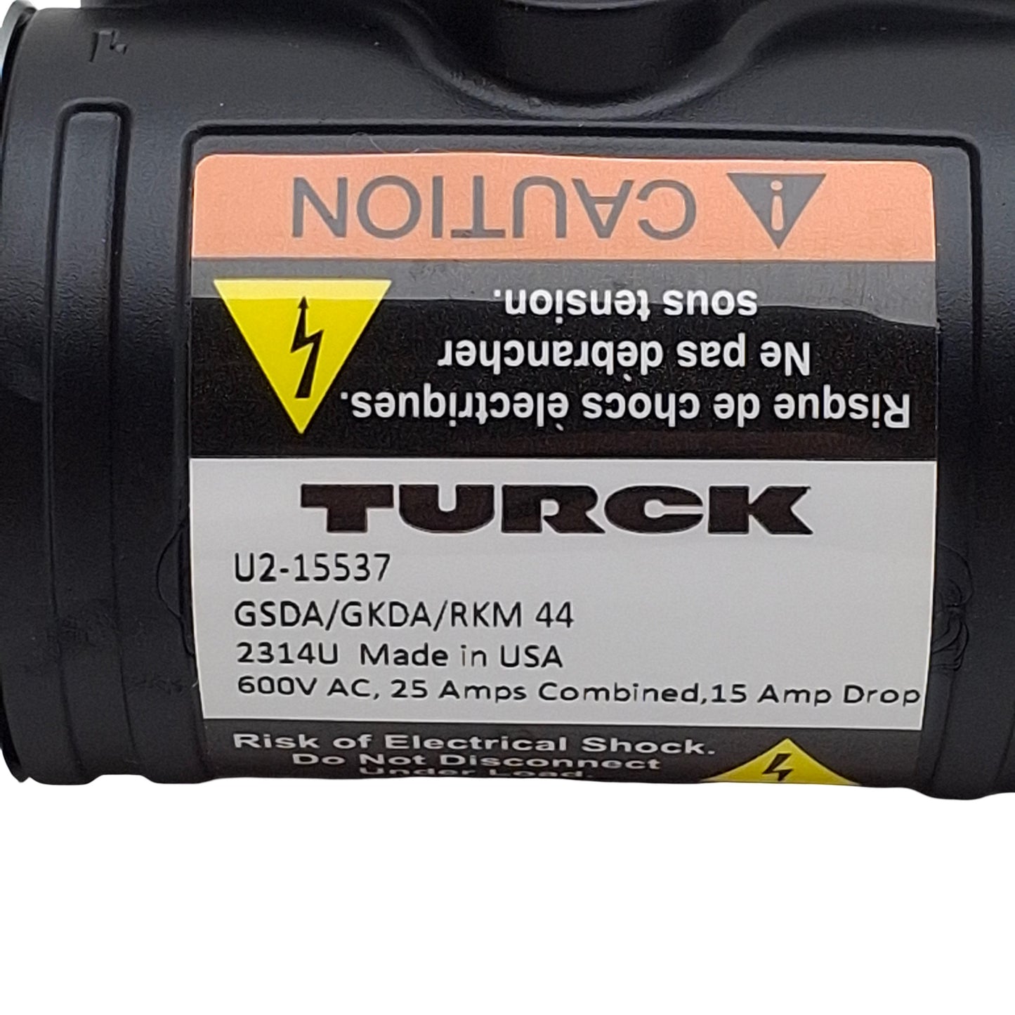 New Turck GSDA/GKDA/RKM 44 Power T-Splitter 4-Pin 1-3/8in M x 1-3/8in F x 7/8in F UN