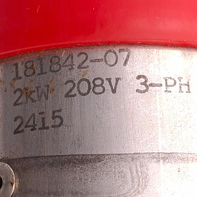 Used Conair 181842-07 Tube Heater 2kW, 3-Phase 208V, 12-1/8" Length, ø2-1/2 Rod