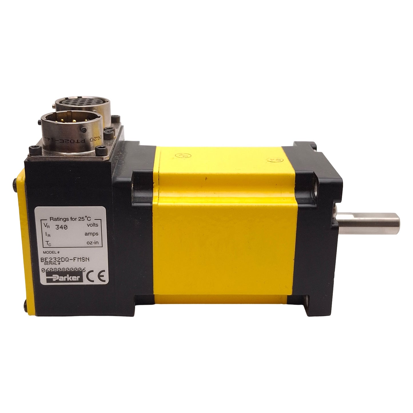 New Parker BE232DQ-FMSN Servo Motor, ø3/8" Shaft, 4965rpm, 2000ppr, 0.99Nm, NEMA 23