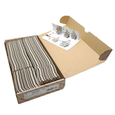 New Lot of 100 Weidmuller ZDU 2.5/3AN 1608540000 Terminal Blocks, 600V 27A
