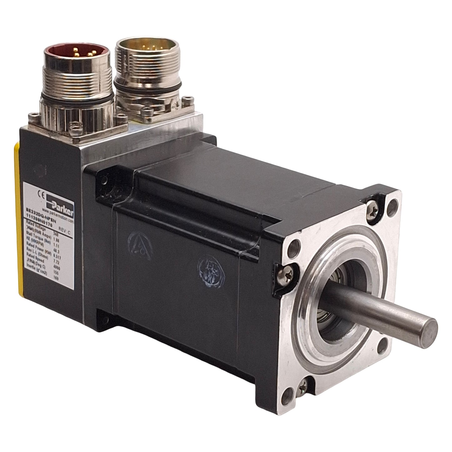 Used Parker BE232DQ-NPSN Servo Motor, ø3/8" Shaft, 4990rpm, 2000ppr, 0.99Nm, NEMA 23