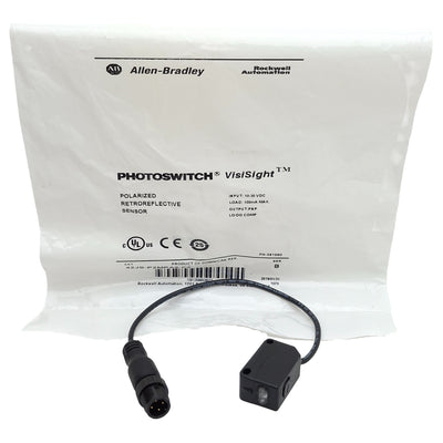 New Allen Bradley 42JS-P2MPA2-F4 Photoelectric Sensor, PNP 10-30VDC, 3.5m, 4-Pin M12