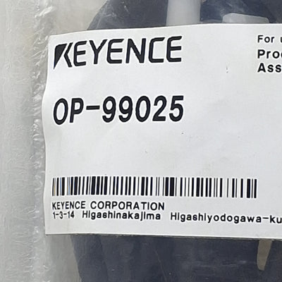 New Keyence OP-99025 Power Cable, Black, NEMA 5-15P to 3-Wire Leads, 2m Length