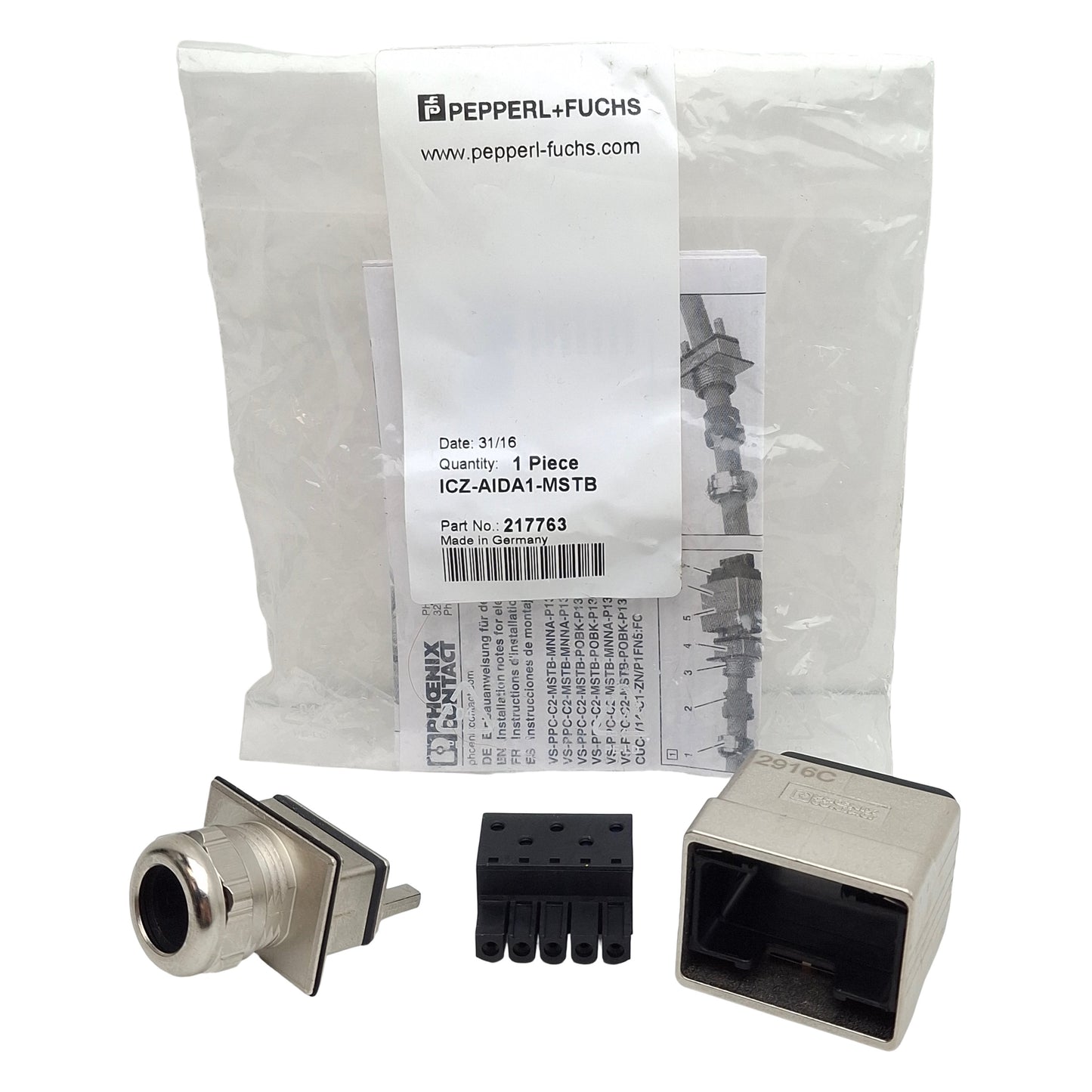 New Pepperl+Fuchs ICZ-AIDA1-MSTB Connector, 5-Pin MSTB, 16A 24VDC, #18-13AWG