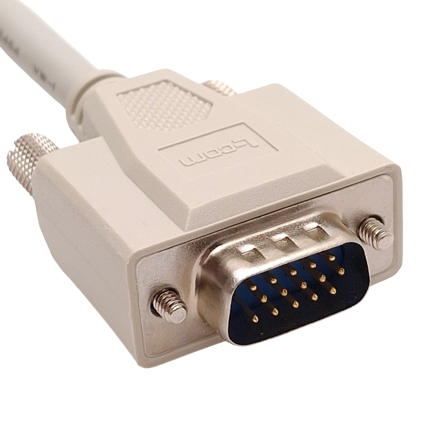 New L-Com CHD15MF-15 Deluxe Molded D-Sub Cable, DB15 Male to Female, 15ft Long