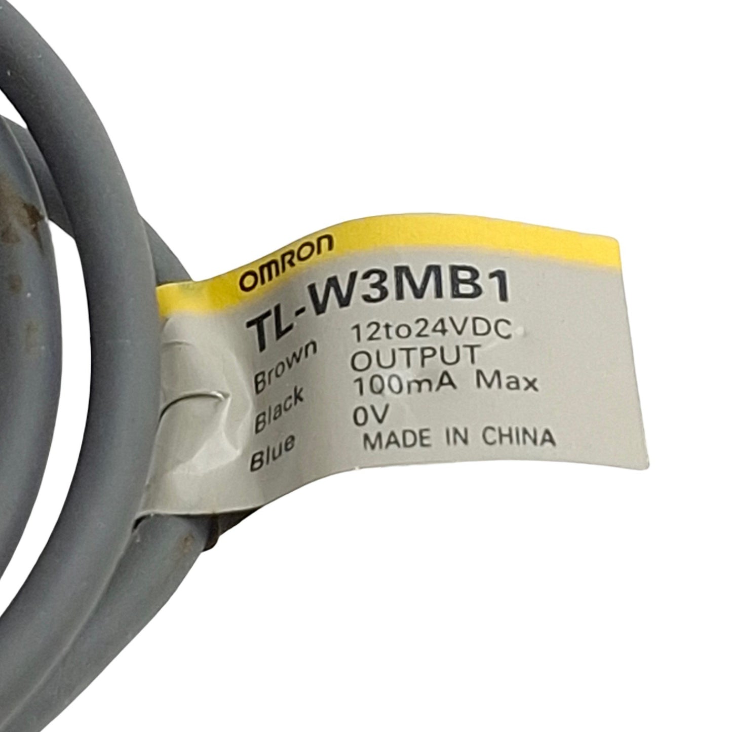 Used Omron TL-W3MB1 Inductive Proximity Sensor, PNP NO, 3mm Range, 12-24VDC