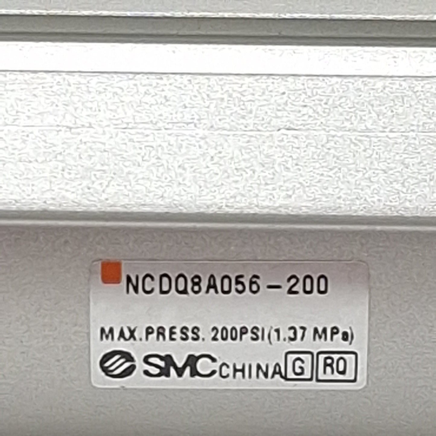 Used SMC NCDQ8A056-200 Compact Cylinder, ø9/16in Bore, 2in Stroke, #10-32UNF, 200psi