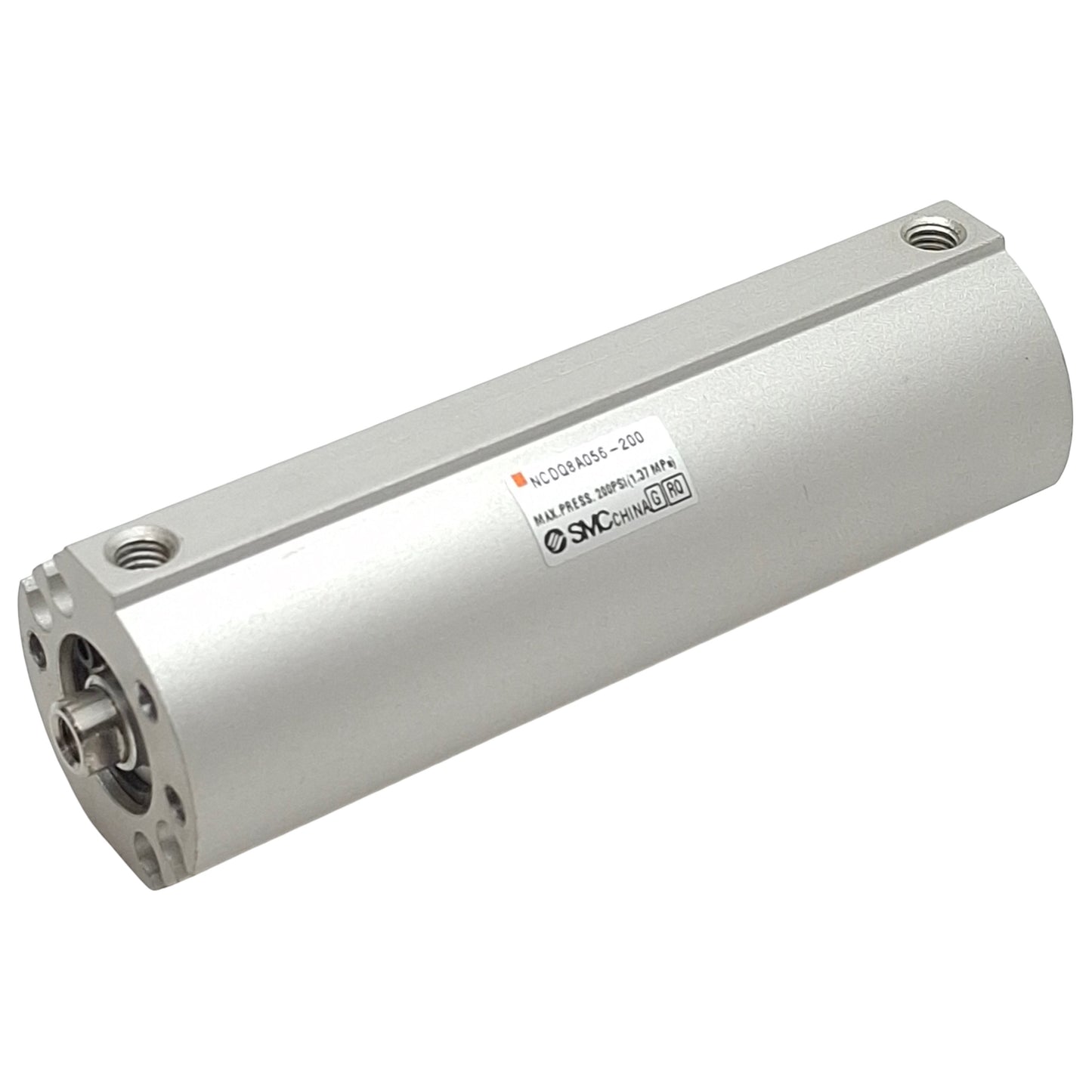 Used SMC NCDQ8A056-200 Compact Cylinder, ø9/16in Bore, 2in Stroke, #10-32UNF, 200psi