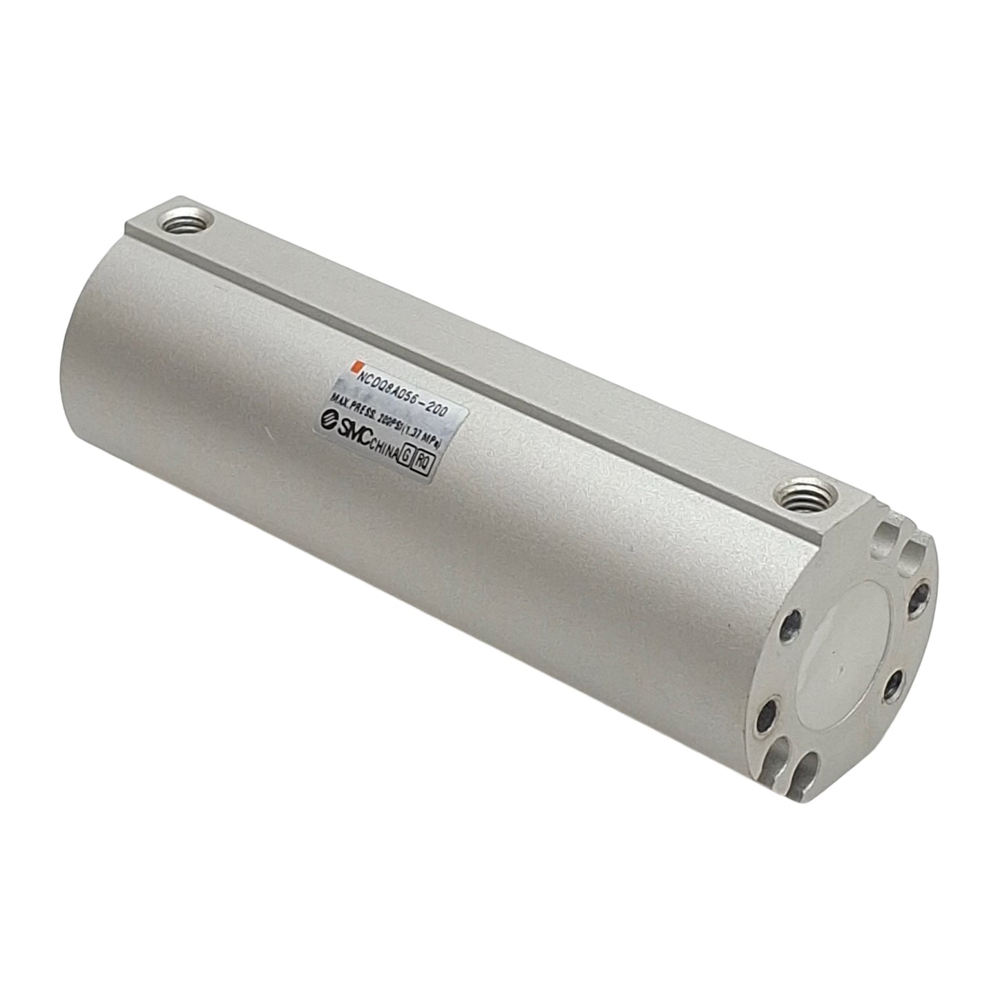 Used SMC NCDQ8A056-200 Compact Cylinder, ø9/16in Bore, 2in Stroke, #10-32UNF, 200psi