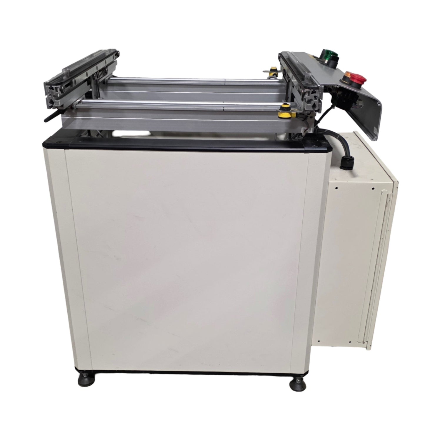 Used Tyco Electronics Adjustable Width Edge Belt Conveyor 24" long 0-20" Wide 120VAC
