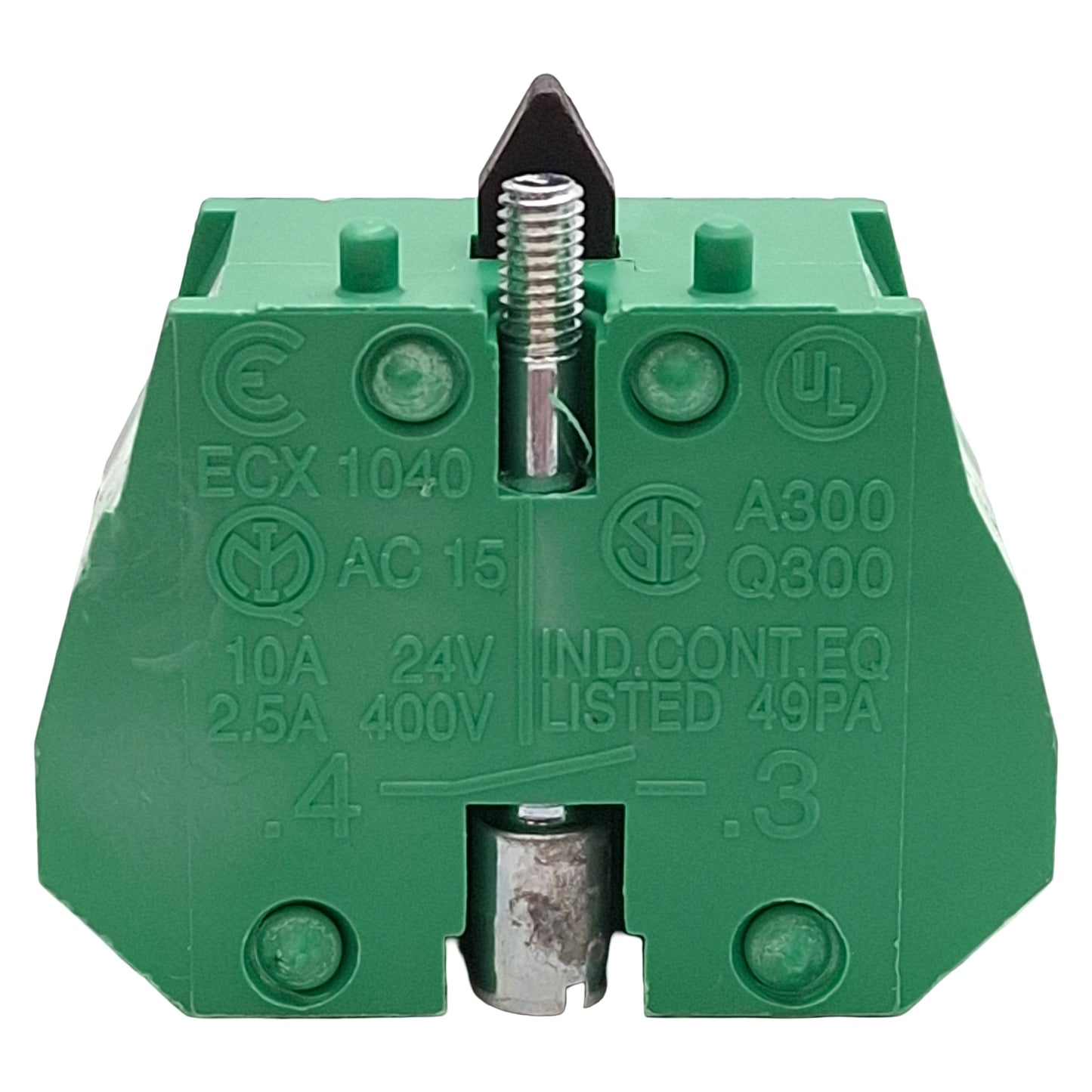 New Lot of 5 Automation Direct ECX1040 Contact Block, 1NO, 22mm, 2.5A 400VAC