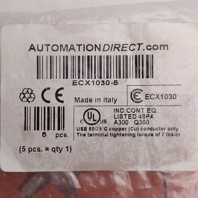 New Lot of 10 Automation Direct ECX1030 Contact Block, 1NC, 22mm, 2.5A 400VAC