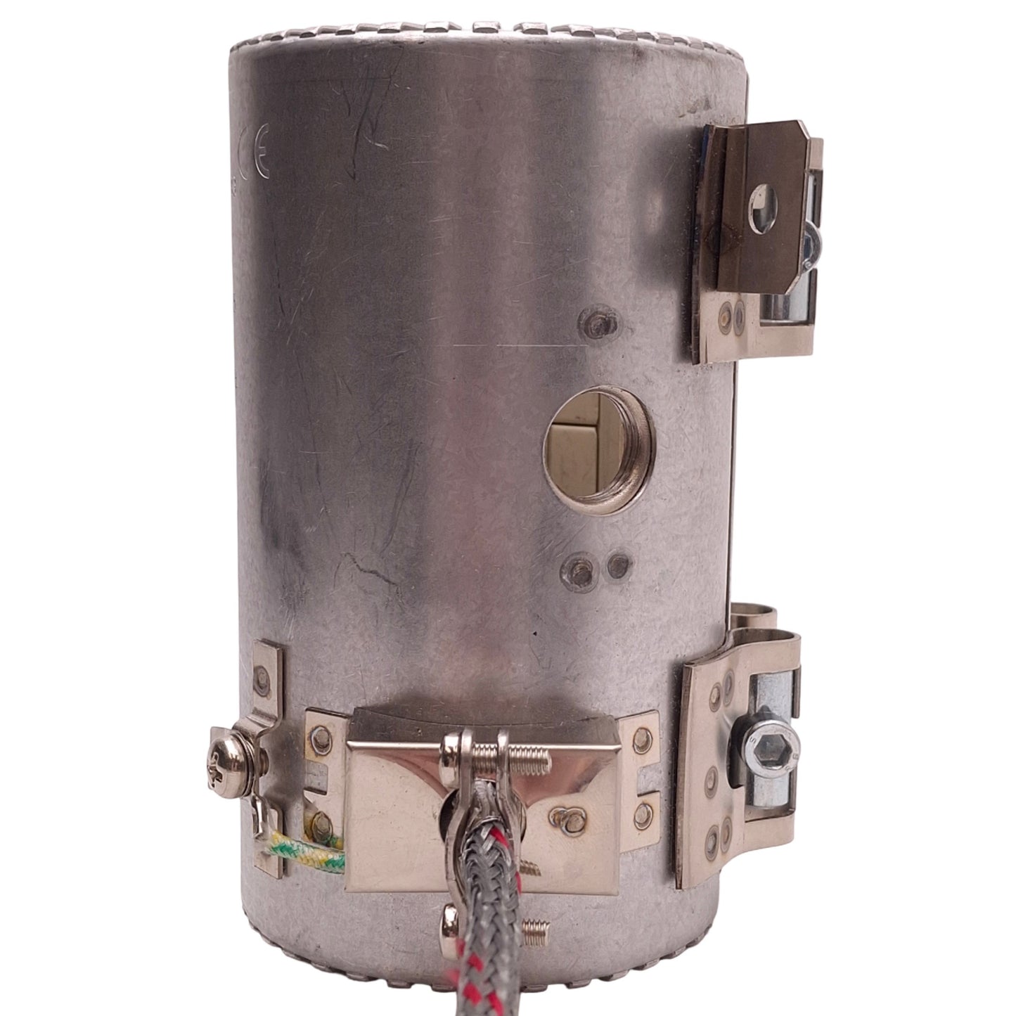 Used 170366-15 Ceramic Heater Band 460V 1715W, ø60mm ID, 141mm Length, 3-Pin Plug