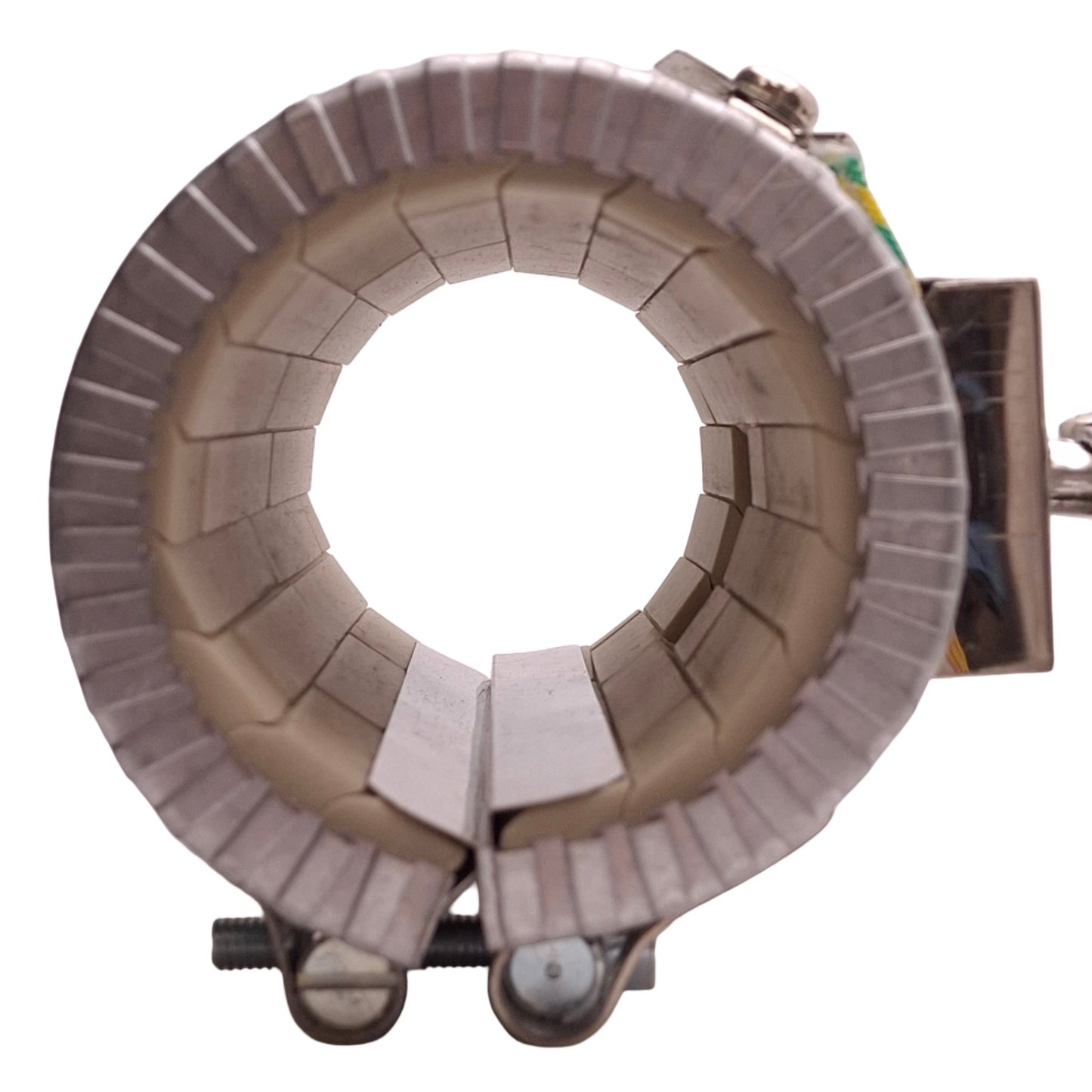 Used 170366-15 Ceramic Heater Band 460V 1715W, ø60mm ID, 141mm Length, 3-Pin Plug