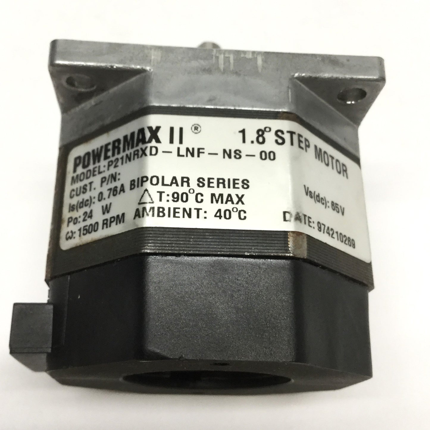 Used Pacific Scientific P21NRXD-LNF-NS-00 POWERMAX II 1.8° Stepper Motor 65V, NEMA 23