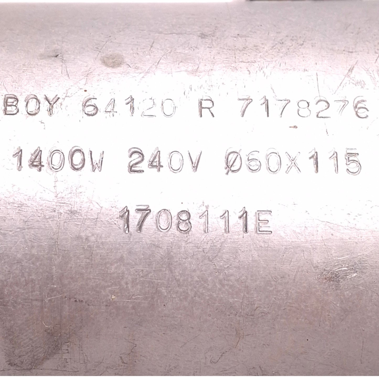 Used 1706111E Ceramic Heater Band 240V 1400W, ø60mm ID, 110mm Length, 3-Pin Plug