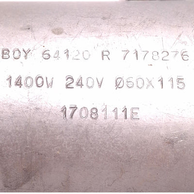 Used 1706111E Ceramic Heater Band 240V 1400W, ø60mm ID, 110mm Length, 3-Pin Plug