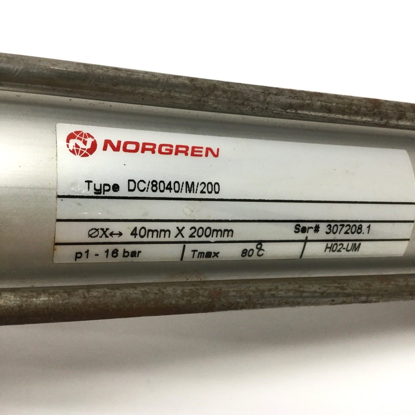 New – Open box Norgren DC/8040/M/200 Air Cylinder ⌀40mm Bore, 200mm Stroke *Rusty Tie Rods*