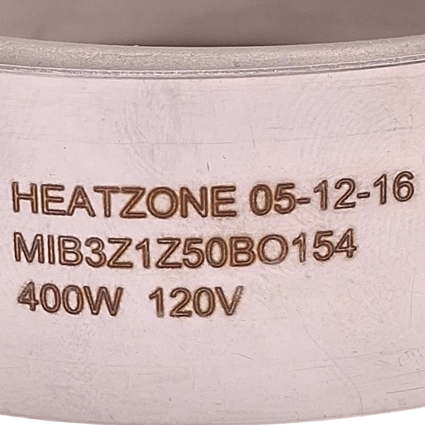 Used Heatzone MID3Z1Z50BO154 Heater Band 120V 400W, 1in length, ø3in ID, ø3.4in OD