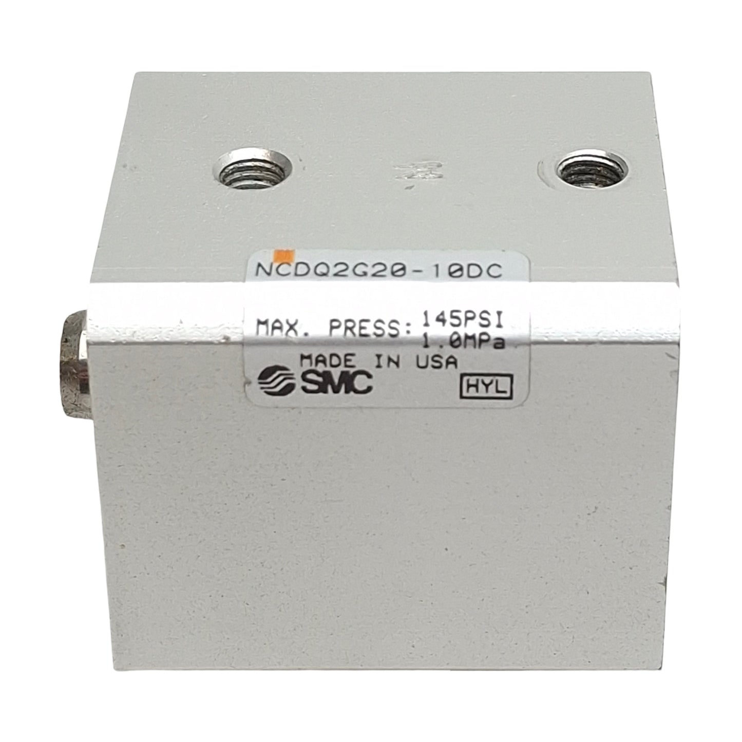 Used SMC NCDQ2G20-10DC Compact Cylinder, ø20mm Bore, 10mm Stroke, M5x0.8, 1.0MPa Max